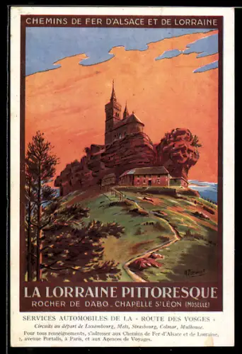 AK La Lorraine Pittoresque, Rocher de Dabo, Chapelle St. Leon, Tourismus