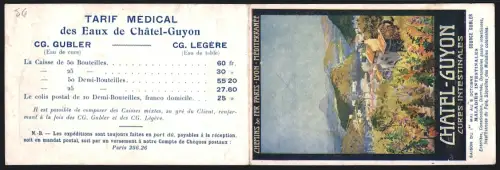 Klapp-AK Paris, Société des E. M. Chatel-Guyon, Eau de table Chatelguyon, Reklame