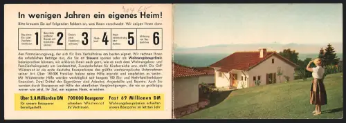 Klapp-AK Einbeck, Wüstenrot, Bausparkasse Walter Lüer, Mägdebrink 1, Einladung Präsentation Eigenheime