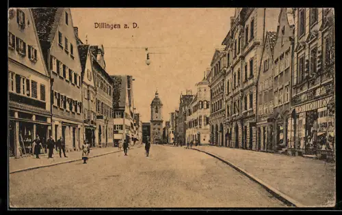 AK Dillingen a. D., Königstrasse am mittleren Tor