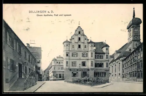 AK Dillingen a. D., Obere Apotheke, Post und Lyceum