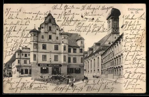 AK Dillingen a. D., Obere Apotheke und Studienkirche