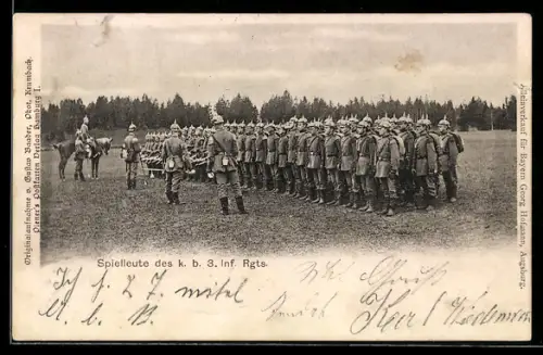 AK Musikkapelle, Spielleute des königlich bayerischen 3. Infanterie-Regiment