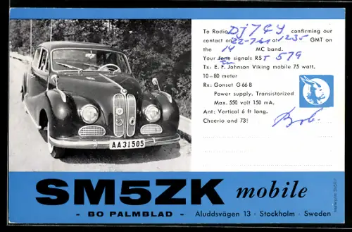 AK Stockholm, Auto BMW 502 Barockengel, Luxus-Limousine
