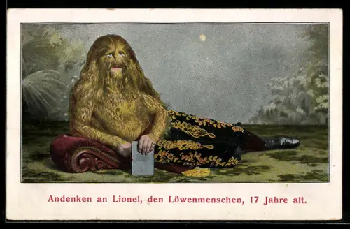 AK Portrait von Lionel der Löwenmensch