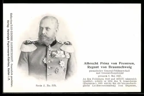 AK Albrecht Prinz von Preussen, Regent von Braunschweig in Uniform