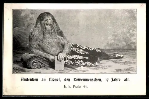 AK Wien, Lionel, der Löwenmensch, k. k. Prater 64
