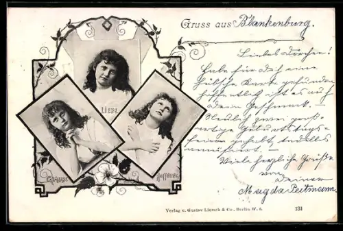 AK Allegorie, Glaube-Liebe-Hoffnung, Frauen als allegorische Darstellung