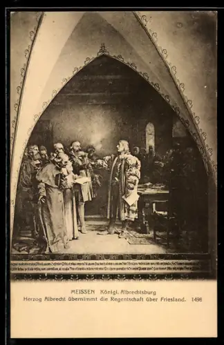 AK Meissen, Herzog Albrecht in der Königlichen Albrechtsburg