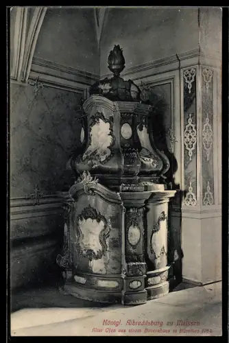 AK Meissen, Königliche Albrechtsburg, Alter Ofen aus einem Bauernhaus in Kärnten
