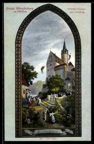 AK Meissen, Schloss Grimma, Taufzug