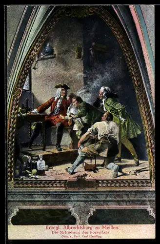 AK Meissen, Königliche Albrechtsburg, Die Erfindung des Porzellans