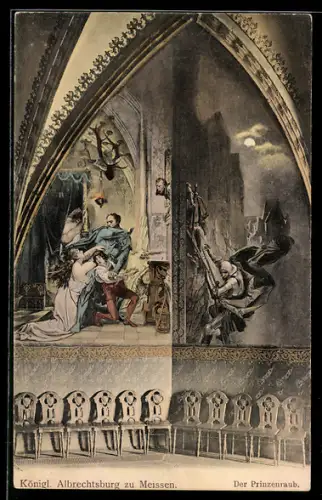 AK Meissen, Albrechtsburg, Wandgemälde Der Prinzenraub