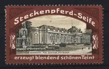 Reklamemarke Potsdam, Steckenpferd-Seife, Schloss Sanssouci