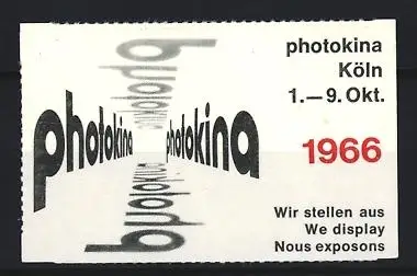 Reklamemarke Köln, Photokina 1966, Schriftzug-Design