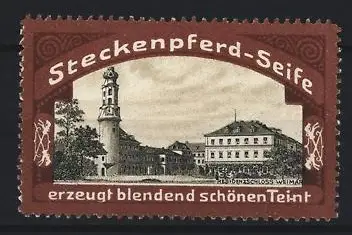 Reklamemarke Steckenpferd-Seife, Residenzschloss Weimar
