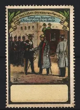 Reklamemarke Berlin, Empfang Bismarcks durch Prinz Heinrich von Preussen