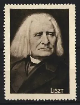 Reklamemarke Komponist Franz Liszt, Porträt