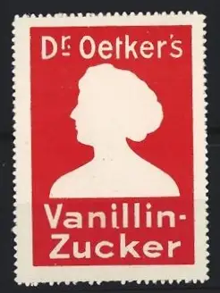 Reklamemarke Dr. Oetker`s Vanillin-Zucker, Damenprofil