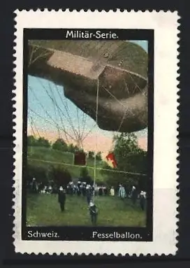 Reklamemarke Schweiz, Militär-Serie, Fesselballon