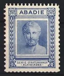 Reklamemarke Abadie Zigarettenblättchen, Alkibiades - Büste