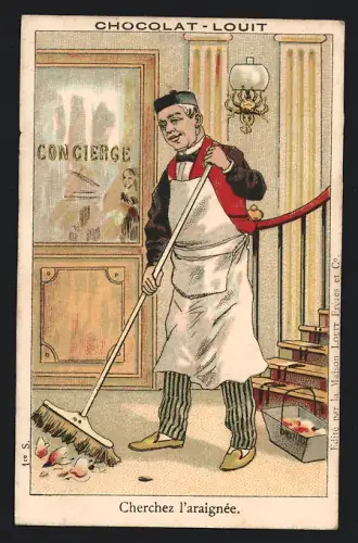 Sammelbild Chocolat-Louit, Cherchez l`araignée