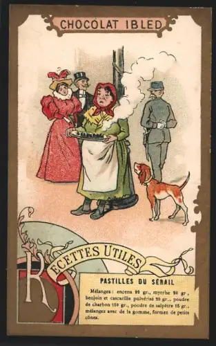 Sammelbild Chocolat Ibled, Recettes Utiles, Pastilles du Sérail