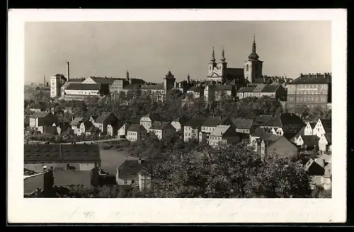 AK Saaz, Totalansicht mit Kirche