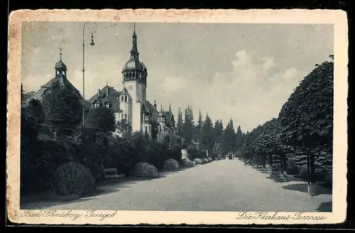 AK Bad Flinsberg, Die Kurhaus-Terrasse