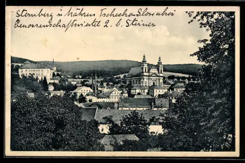 AK Sternberg i. Mähren, Blick in den Ort