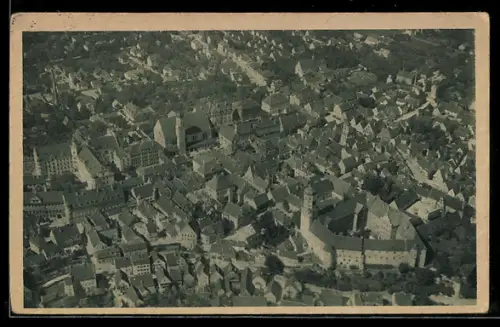 AK Dillingen a. D., Ortsansicht mit Schloss, Fliegeraufnahme