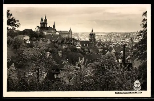 Foto-AK Walter Hahn, Dresden, Nr. 5631: Meissen, Albrechtsburg, Dom, Ortsansicht