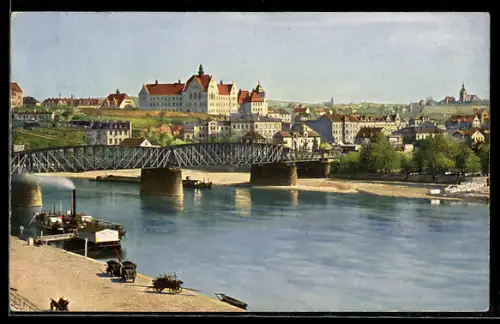 AK Cölln /Meissen, Ortsansicht mit Ratsweinberg, Realgymnasium, Weinbergsbürgerschule, Kirche zu Zscheila