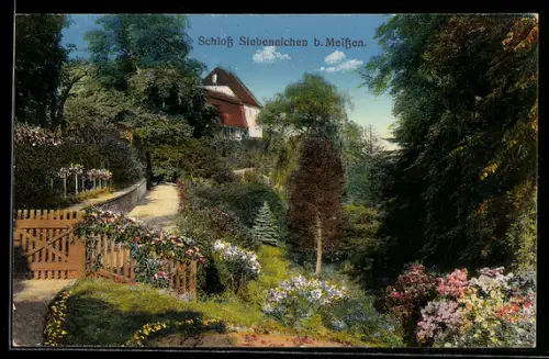 AK Meissen, Weg zum Schloss Siebeneichen