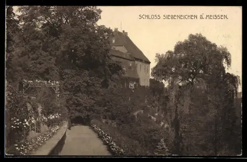 AK Meissen, Weg zum Schloss Siebeneichen