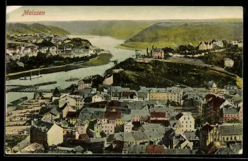 AK Meissen / Elbe, Blick vom Domgerüst