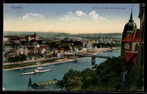 AK Meissen, Blick von der Königlichen Albrechtsburg