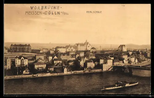 AK Meissen-Cölln a. Elbe, Vorbrücke, Realschule