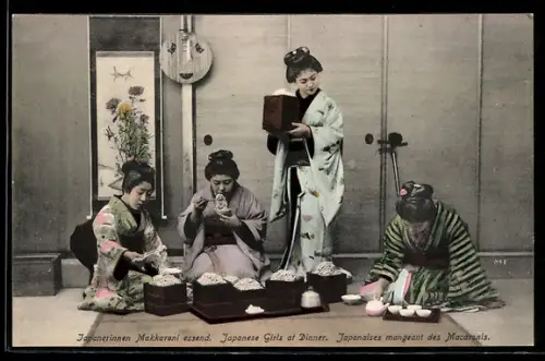 AK Japanerinnen, Makkaroni essend