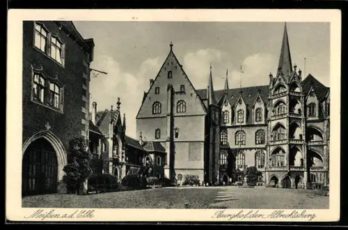 AK Meissen, Burghof der Albrechtsburg