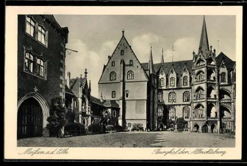 AK Meissen, Albrechtsburg, Burghof
