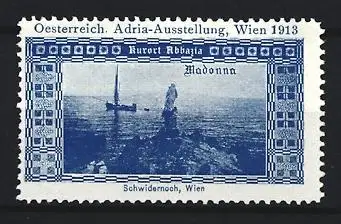 Reklamemarke Wien, Adria-Ausstellung Wien 1913, Madonna in Abbazia