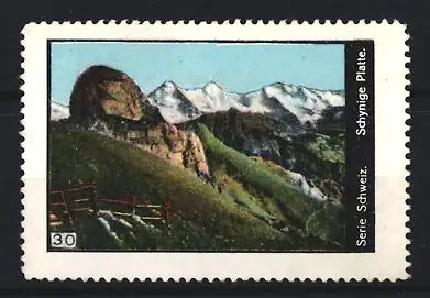 Reklamemarke Schweiz, Schynige Platte, Berglandschaft