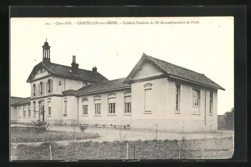 AK Chatillon-sur-Seine, Colonie Scolaire