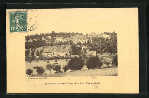 Präge-AK St-Maurice-sur-Aveyron, Vue générale