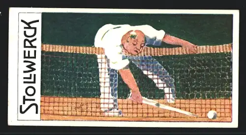 Sammelbild Köln, Gebrüder Stollwerck AG, Schokolade, Mann beim Tennisnetz