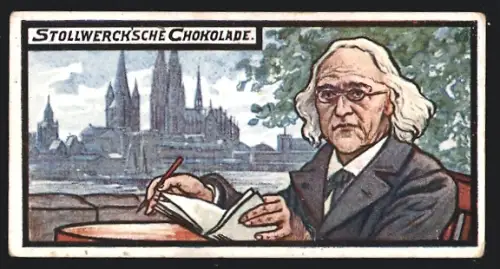 Sammelbild Köln, Gebrüder Stollwerck AG, Schokolade, Wissenschaftler mit Brille