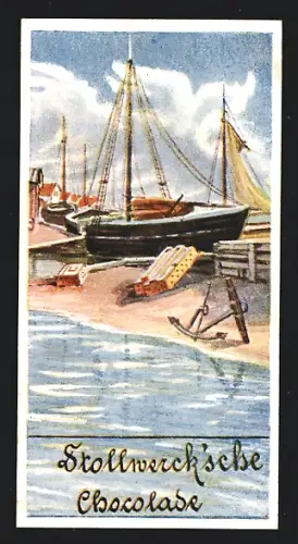 Sammelbild Köln, Gebrüder Stollwerck AG, Schokolade, Segelschiff im Hafen