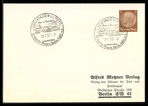 AK Ganzsache PP 122 B10: Berlin, Korrespondenzkarte Alfred Metzner Verlag, Gitschiner Strasse 109