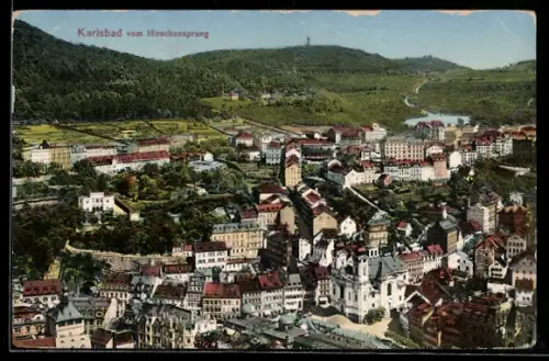 AK Karlsbad, Blick vom Hirschensprung